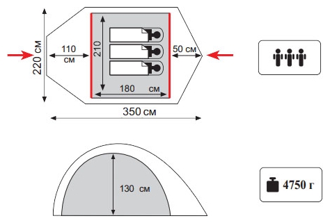 Палатка Tramp SPACE 3